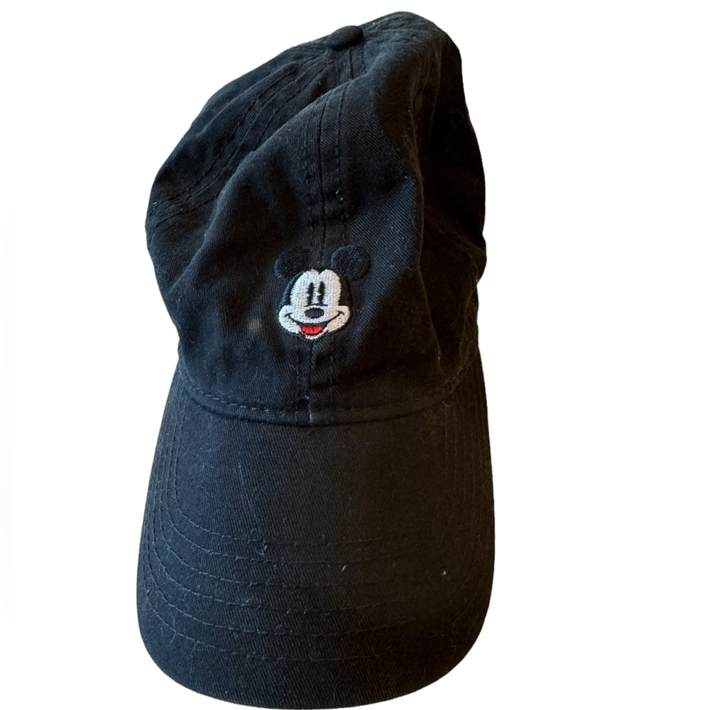 Retro Disney Mickey Mouse Cotton Strap Back Black Women’s OS Baseball Hat